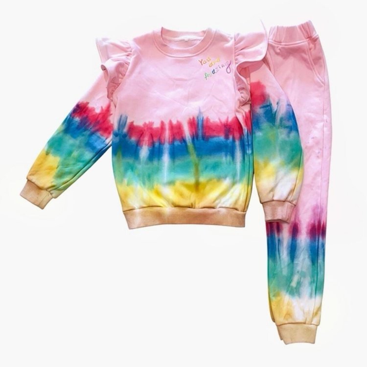 TIE DYE GIRLS SWEATSUIT