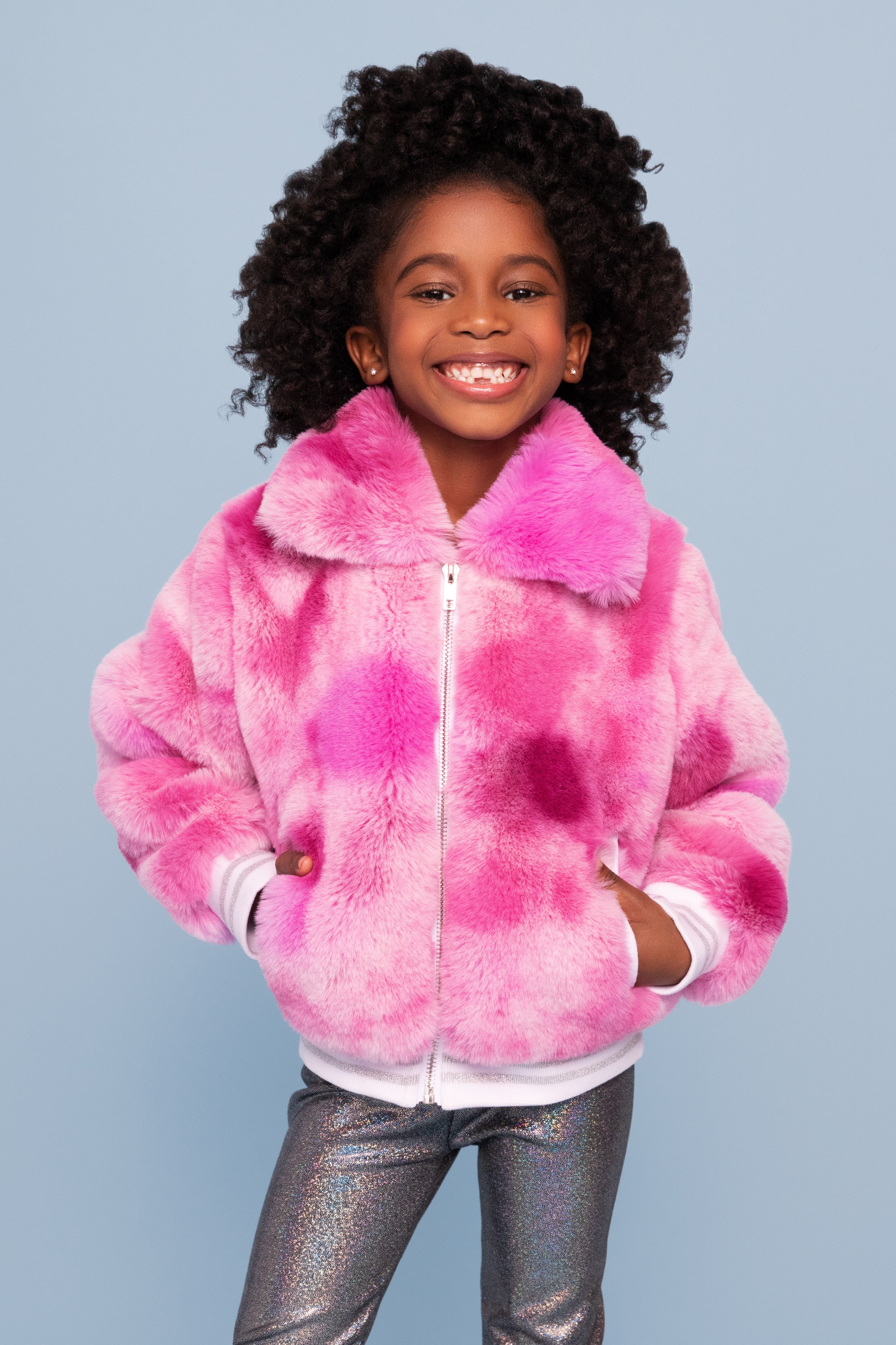 Tie dye fur on sale coat