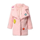SHERPA COAT W/ HAPPY FACE PATCH DETAIL