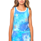 AQUA TIE DYE STAR TERRY ROMPER