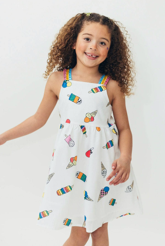 Rainbow Ice cream Cones Gems Dress