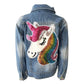 RAINBOW STAR DENIM JACKET (UNICORN RAINBOW DENIM JACKET)