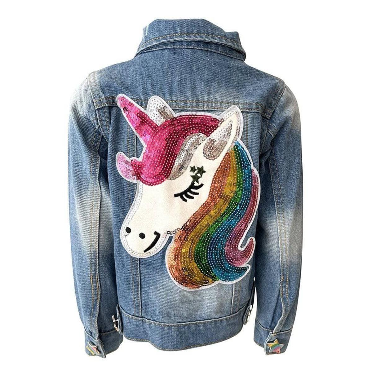 RAINBOW STAR DENIM JACKET (UNICORN RAINBOW DENIM JACKET)